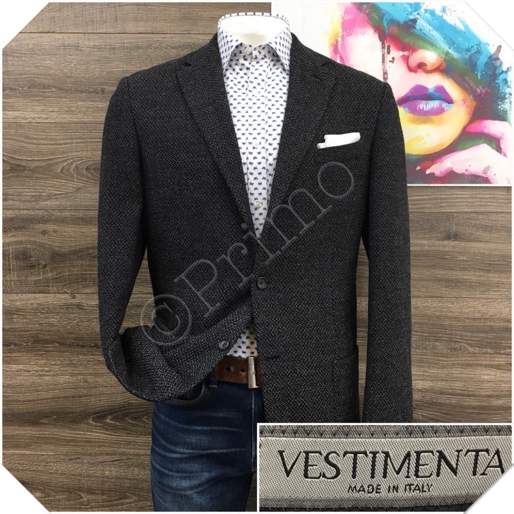 VESTIMENTA Mens Chunky‎ Knit Blazer Sport Coat Casual Jacket 42L Classic Suit